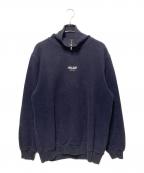 PALACEパレス）の古着「Brusher Zip Neck Sweat」｜ネイビー