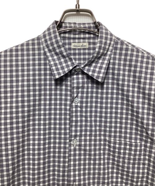 STEVEN ALAN（スティーブンアラン）STEVEN ALAN (スティーブンアラン) 60ヘイズチェックシャツ ホワイト×グレー サイズ:Ｓの古着・服飾アイテム