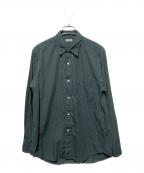 STEVEN ALANスティーブンアラン）の古着「60コンパクトヤーンストライプシャツ」｜グリーン