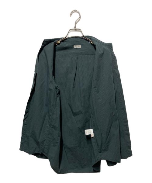 STEVEN ALAN（スティーブンアラン）STEVEN ALAN (スティーブンアラン) 60コンパクトヤーンストライプシャツ グリーン サイズ:Ｓの古着・服飾アイテム