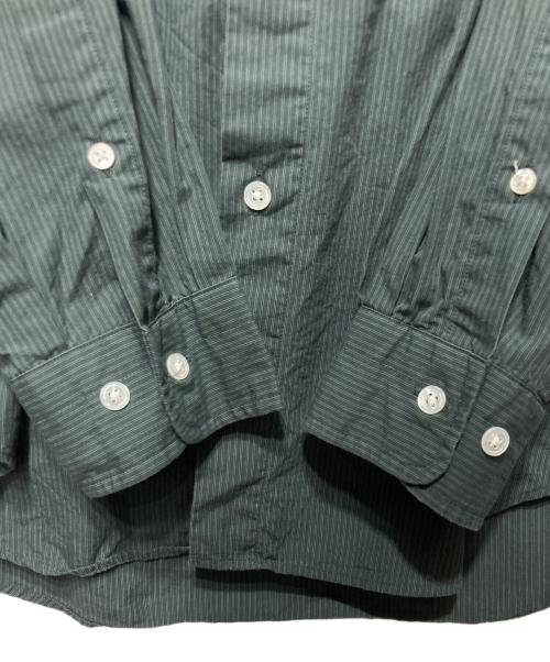 STEVEN ALAN（スティーブンアラン）STEVEN ALAN (スティーブンアラン) 60コンパクトヤーンストライプシャツ グリーン サイズ:Ｓの古着・服飾アイテム