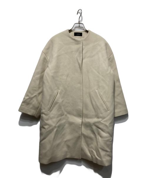YLEVE（イレーヴ）YLEVE (イレーヴ) ダブルメルトンロングコート アイボリーの古着・服飾アイテム