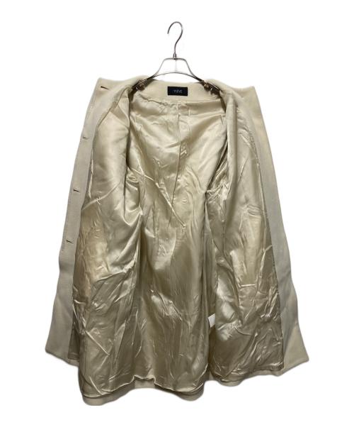 YLEVE（イレーヴ）YLEVE (イレーヴ) ダブルメルトンロングコート アイボリーの古着・服飾アイテム