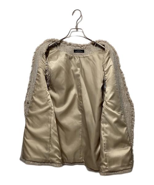 green label relaxing（グリーンレーベルリラクシング）green label relaxing (グリーンレーベルリラクシング) ミックスツイードライク ジレ ベージュ サイズ:freeの古着・服飾アイテム