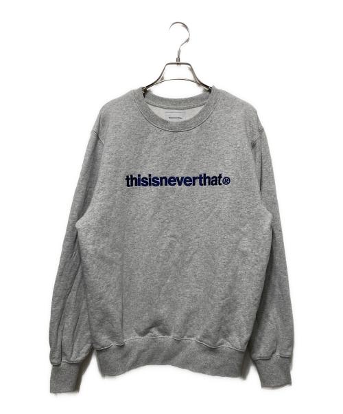 thisisneverthat（ディスイズネバーザット）thisisneverthat (ディスイズネバーザット) T-Logo Crewneck グレー サイズ:Ｓの古着・服飾アイテム