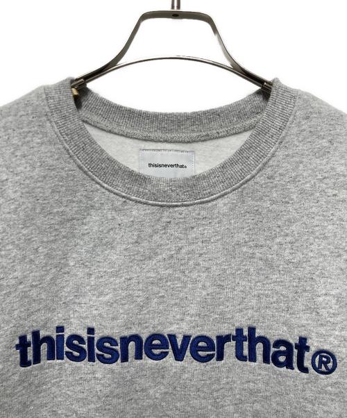 thisisneverthat（ディスイズネバーザット）thisisneverthat (ディスイズネバーザット) T-Logo Crewneck グレー サイズ:Ｓの古着・服飾アイテム