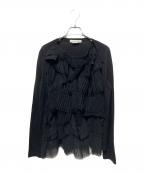 COMME des GARCONSコムデギャルソン）の古着「ウール チュール ティアード ロングスリーブ カットソー」｜ブラック