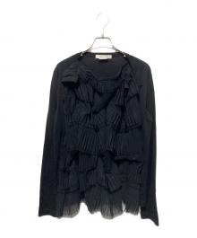 COMME des GARCONS（コムデギャルソン）の古着「ウール チュール ティアード ロングスリーブ カットソー」｜ブラック
