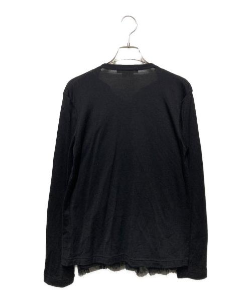 COMME des GARCONS（コムデギャルソン）COMME des GARCONS (コムデギャルソン) ウール チュール ティアード ロングスリーブ カットソー ブラック サイズ:Ｓの古着・服飾アイテム