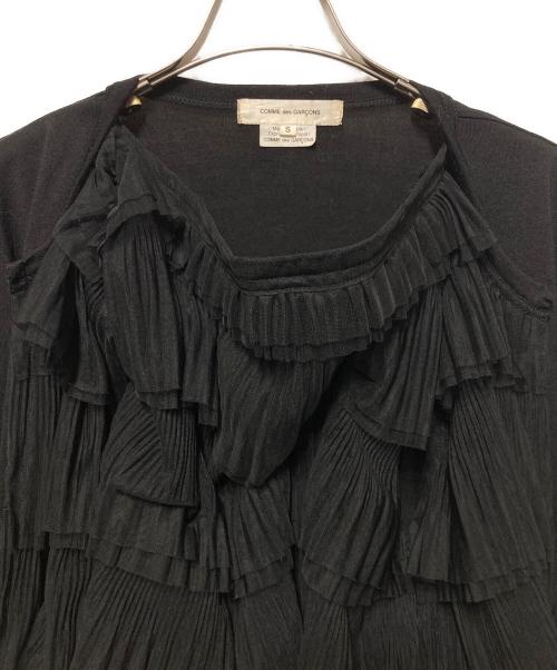 COMME des GARCONS（コムデギャルソン）COMME des GARCONS (コムデギャルソン) ウール チュール ティアード ロングスリーブ カットソー ブラック サイズ:Ｓの古着・服飾アイテム