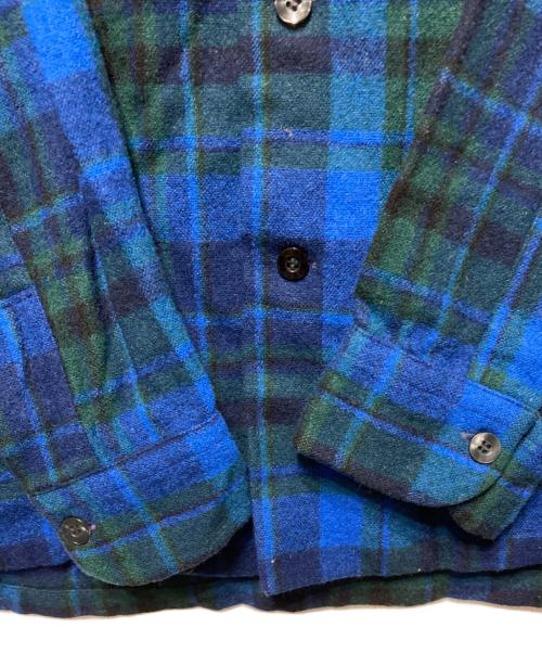 PENDLETON（ペンドルトン）PENDLETON (ペンドルトン) ウールチェックシャツ ブルー×グリーン サイズ:Ｌの古着・服飾アイテム