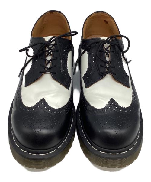 Dr.Martens（ドクターマーチン）Dr.Martens (ドクターマーチン) ウィングチップシューズ ブラック×ホワイト サイズ:27.5cmの古着・服飾アイテム