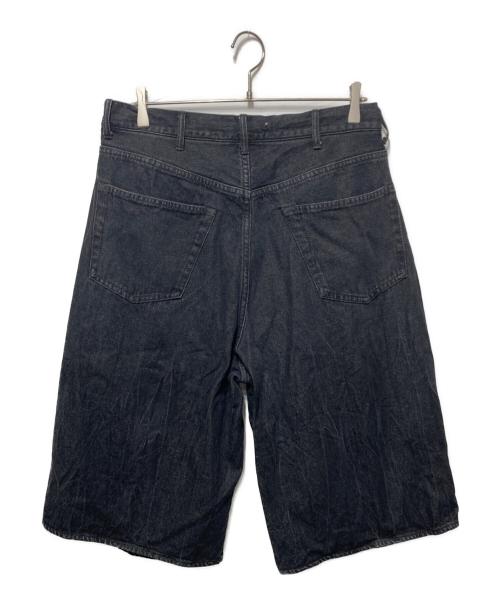 BEAMS（ビームス）BEAMS (ビームス) 5ポケット クウォーターレングス ワイドデニム ブラック サイズ:Lの古着・服飾アイテム