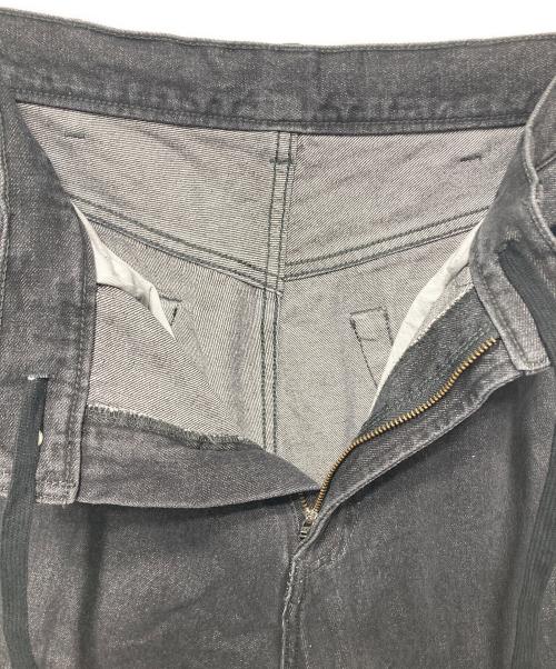 BEAMS（ビームス）BEAMS (ビームス) 5ポケット クウォーターレングス ワイドデニム ブラック サイズ:Lの古着・服飾アイテム