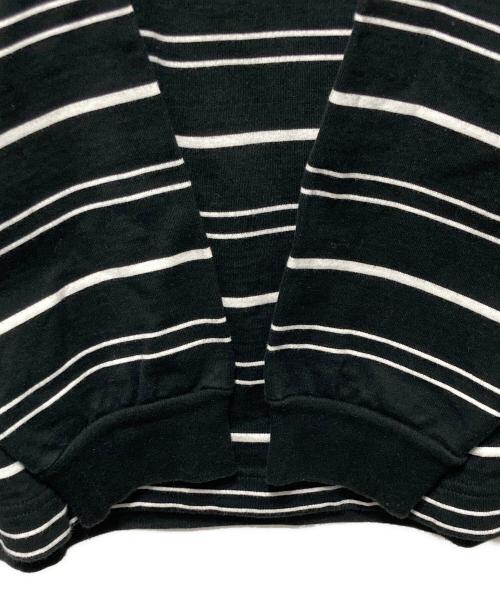 COOTIE PRODUCTIONS（クーティープロダクツ）COOTIE PRODUCTIONS (クーティープロダクツ) Supima Border Oversized L/S Tee ブラック サイズ:Ｍの古着・服飾アイテム