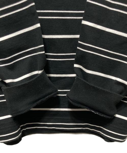 COOTIE PRODUCTIONS（クーティープロダクツ）COOTIE PRODUCTIONS (クーティープロダクツ) Supima Border Oversized L/S Tee ブラック サイズ:Ｍの古着・服飾アイテム