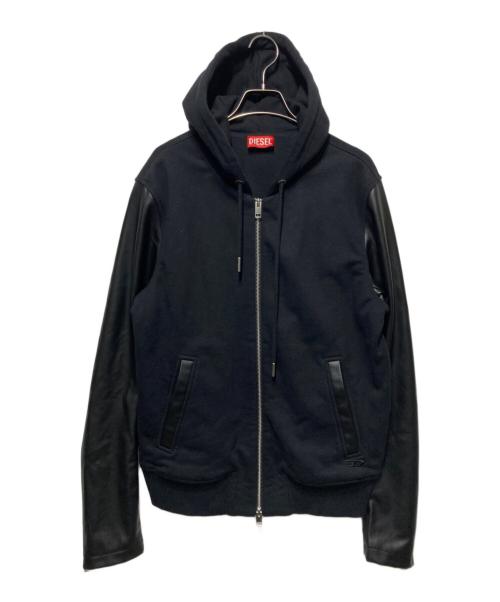 DIESEL（ディーゼル）DIESEL (ディーゼル) ジップパーカー ブラック サイズ:Ｌの古着・服飾アイテム