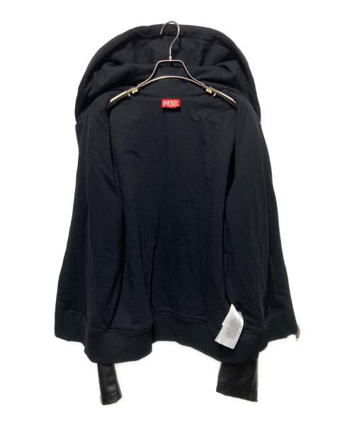 DIESEL（ディーゼル）DIESEL (ディーゼル) ジップパーカー ブラック サイズ:Ｌの古着・服飾アイテム