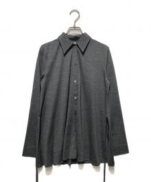 PHEENY（フィーニー）の古着「WOOL JERSEY DRAPE SHIRT」｜グレー