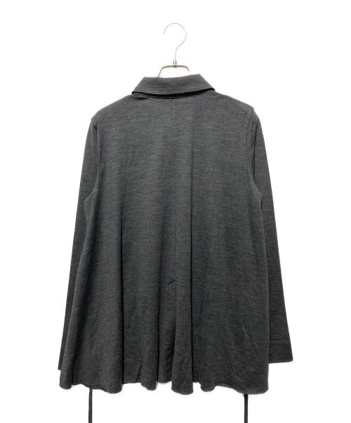 PHEENY（フィーニー）PHEENY (フィーニー) WOOL JERSEY DRAPE SHIRT グレー サイズ:freeの古着・服飾アイテム