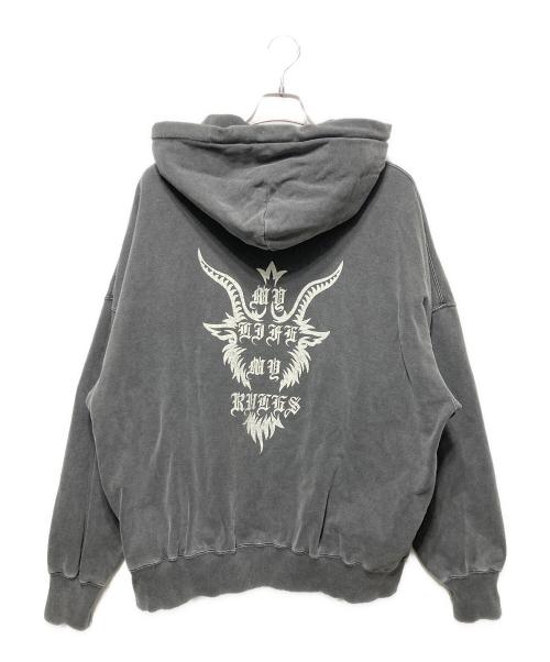 COOTIE PRODUCTIONS（クーティープロダクツ）COOTIE PRODUCTIONS (クーティープロダクツ) HangOut (ハングアウト) Pigment Dyed Open End Yarn Sweat Hoodie グレー サイズ:Ｓの古着・服飾アイテム