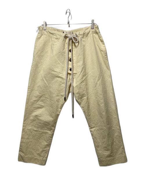 MARNI（マルニ）MARNI (マルニ) コットンリネントラウザー イエロー サイズ:42の古着・服飾アイテム