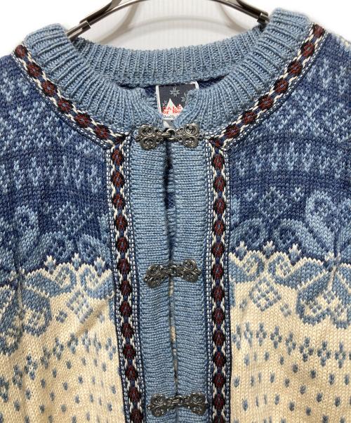 DALE OF NORWAY（ダーレ オブ ノルウェイ）DALE OF NORWAY (ダーレ オブ ノルウェイ) ノルディックカーディガン ブルー サイズ:Lの古着・服飾アイテム