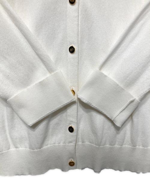 LAUREN RALPH LAUREN（ローレンラルフローレン）LAUREN RALPH LAUREN (ローレンラルフローレン) 金ボタンカーディガン ホワイト サイズ:Mの古着・服飾アイテム