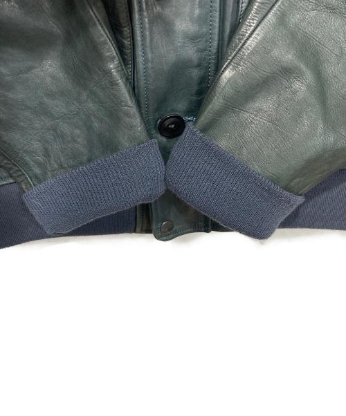 KIFFE（キッフェ）KIFFE (キッフェ) レザージャケット ダークブルー サイズ:Lの古着・服飾アイテム