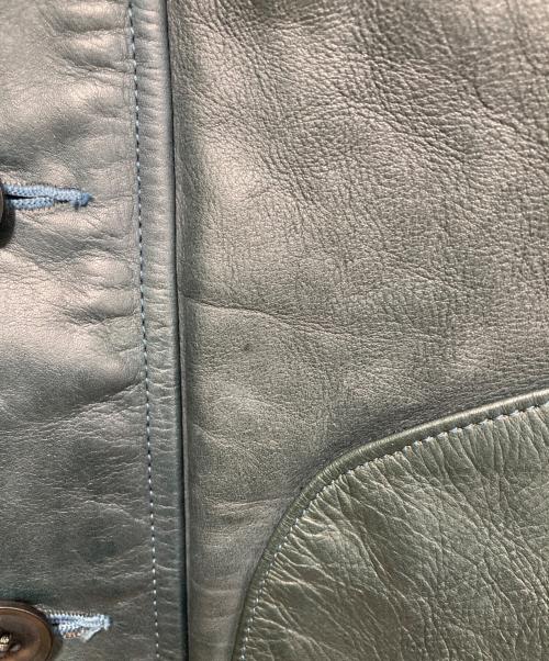 KIFFE（キッフェ）KIFFE (キッフェ) レザージャケット ダークブルー サイズ:Lの古着・服飾アイテム