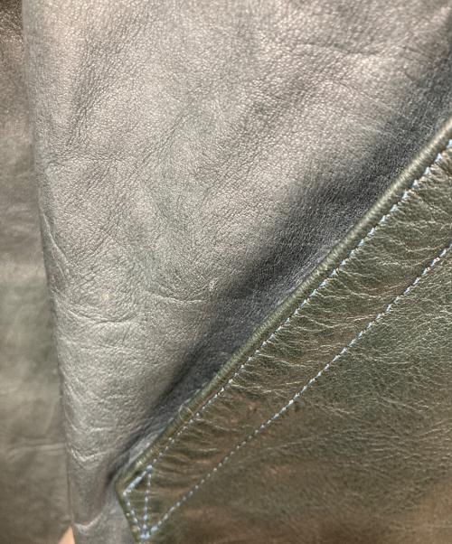 KIFFE（キッフェ）KIFFE (キッフェ) レザージャケット ダークブルー サイズ:Lの古着・服飾アイテム