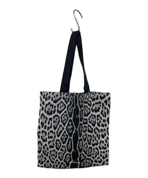 Saint Laurent Paris（サンローランパリ）Saint Laurent Paris (サンローランパリ) レオパードプリントトートバッグ ブラック×ホワイトの古着・服飾アイテム