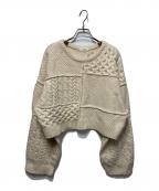 quuiクイ）の古着「Panel patchwork knit」｜アイボリー