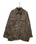 ELCHELEエルチェレ）の古着「TWEED PADED JACKET」｜ブラウン×グリーン