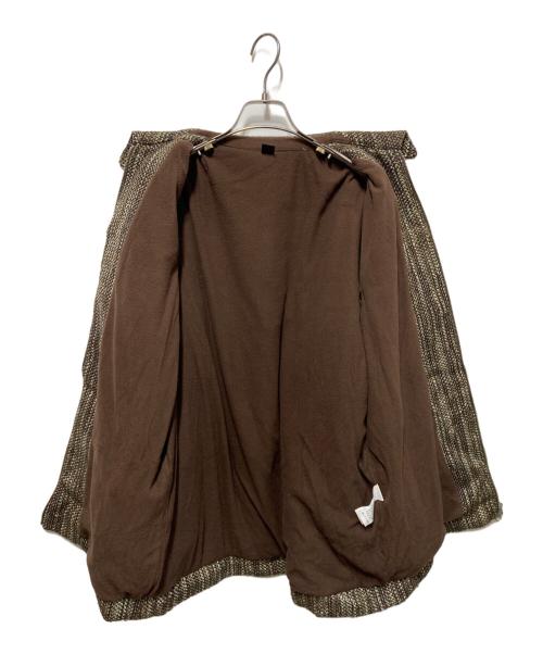 ELCHELE（エルチェレ）ELCHELE (エルチェレ) TWEED PADED JACKET ブラウン×グリーン サイズ:freeの古着・服飾アイテム