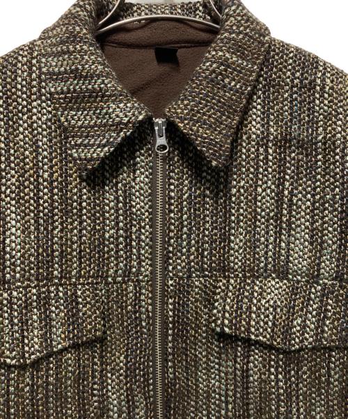 ELCHELE（エルチェレ）ELCHELE (エルチェレ) TWEED PADED JACKET ブラウン×グリーン サイズ:freeの古着・服飾アイテム
