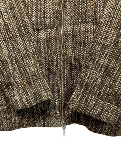 ELCHELE（エルチェレ）ELCHELE (エルチェレ) TWEED PADED JACKET ブラウン×グリーン サイズ:freeの古着・服飾アイテム