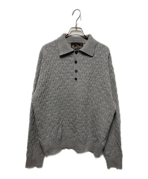 CITYSHOP（シティショップ）CITYSHOP (シティショップ) ROUTINE ポロシャツ ニット グレー サイズ:FREEの古着・服飾アイテム