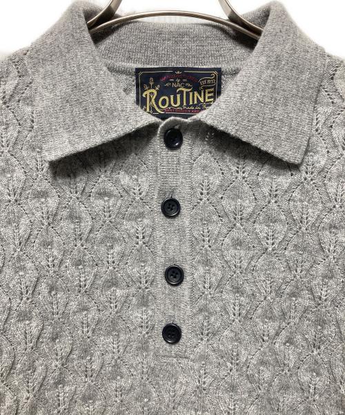 CITYSHOP（シティショップ）CITYSHOP (シティショップ) ROUTINE ポロシャツ ニット グレー サイズ:FREEの古着・服飾アイテム