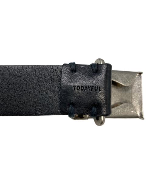 TODAYFUL（トゥデイフル）TODAYFUL (トゥデイフル) Cowl leather Gacha belt ブラックの古着・服飾アイテム