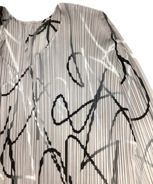 PLEATS PLEASE（プリーツプリーズ）PLEATS PLEASE (プリーツプリーズ) プリーツカーディガン グレー サイズ:3の古着・服飾アイテム