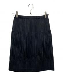 PLEATS PLEASE（プリーツプリーズ）の古着「プリーツスカート」｜ブラック