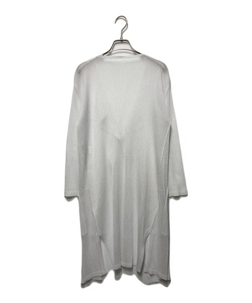 PLEATS PLEASE（プリーツプリーズ）PLEATS PLEASE (プリーツプリーズ) メッシュプリーツカーディガン ホワイト サイズ:3の古着・服飾アイテム