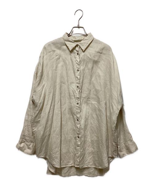Spick and Span（スピック＆スパン）Spick and Span (スピック＆スパン) 80リネンカシュクールビッグシャツ ベージュ サイズ:Freeの古着・服飾アイテム
