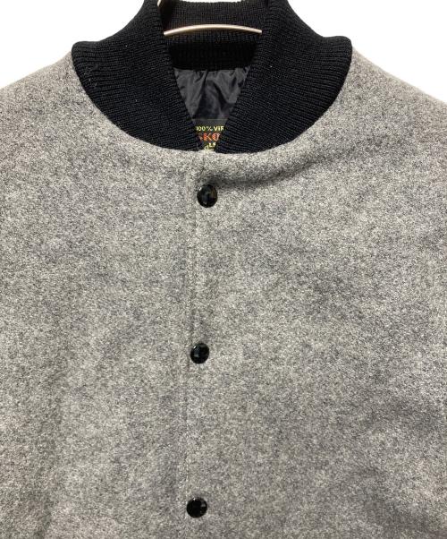 skookum（スクーカム）SKOOKUM (スクーカム) ウールスタジャン グレー×ブラック サイズ:36の古着・服飾アイテム