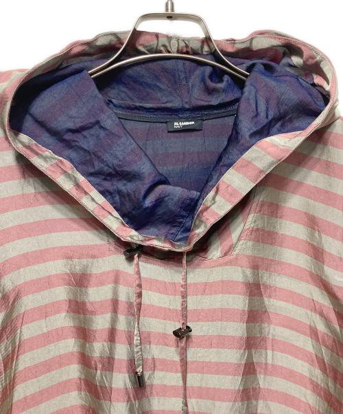 JIL SANDER NAVY（ジルサンダー ネイビー）JIL SANDER NAVY (ジルサンダー ネイビー) B/Dナイロンパーカー ピンク×グレー サイズ:32の古着・服飾アイテム
