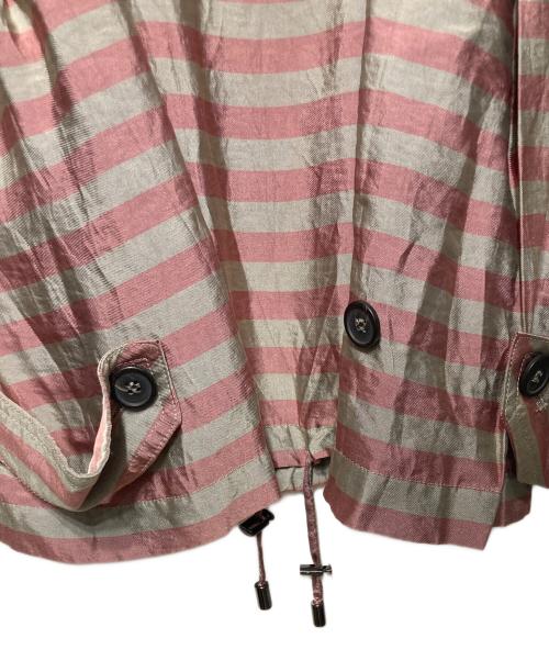 JIL SANDER NAVY（ジルサンダー ネイビー）JIL SANDER NAVY (ジルサンダー ネイビー) B/Dナイロンパーカー ピンク×グレー サイズ:32の古着・服飾アイテム