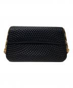 BALLYバリー）の古着「キルティングロゴチェーンショルダーバッグ」｜ブラック