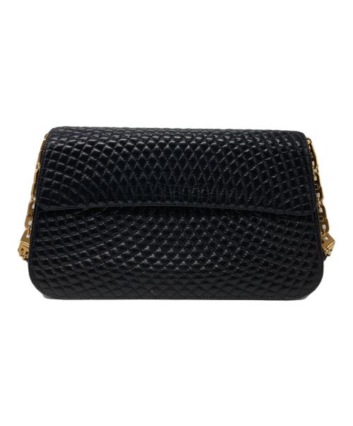 BALLY（バリー）BALLY (バリー) キルティングロゴチェーンショルダーバッグ ブラックの古着・服飾アイテム