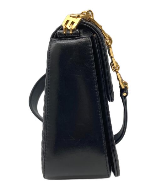 BALLY（バリー）BALLY (バリー) キルティングロゴチェーンショルダーバッグ ブラックの古着・服飾アイテム